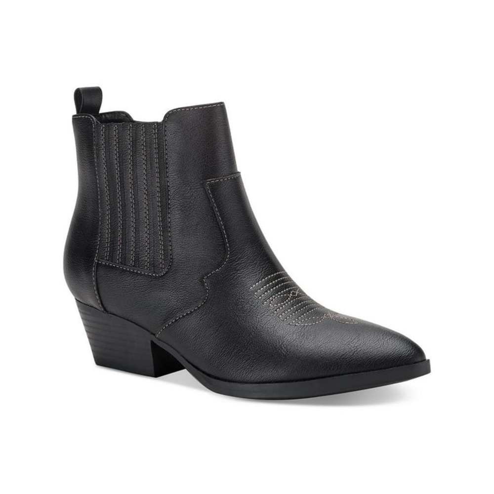Sun + Stone Womens Grangerr Faux Leather Pointed Toe Ankle Boots *